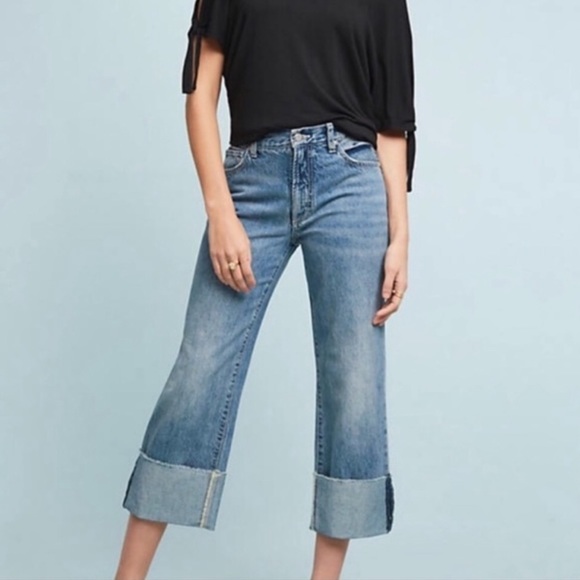 Anthropologie Denim - Anthropologie Pilcro Folio cropped wide leg jean
